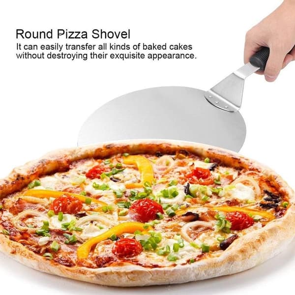 Pizzaspade med sikkerhetshåndtak - egnet for pizza, bakverk, etc. - 1 stk - rustfritt stål