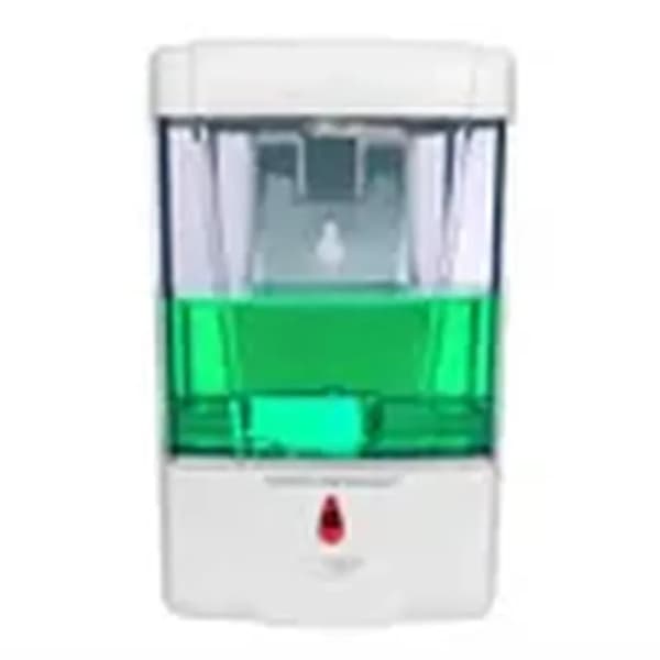 Automatisk vægmonteret sæbedispenser til flydende sæbe og gel til badeværelset, 600 ml kapacitet, IR-sensor sæbedispenser