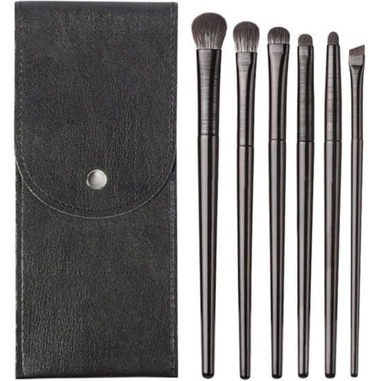 Sæt med øjenmakeupbørster, vinklede børster, præcisionsværktøjer til blending, definering, skygge og konturering.