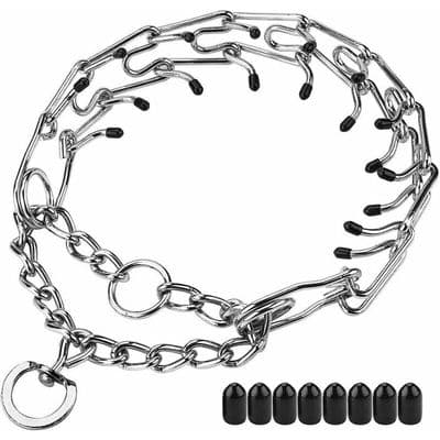 Justerbart træningshalsbånd - Metal - 3,5 mm - 57 cm - Sort