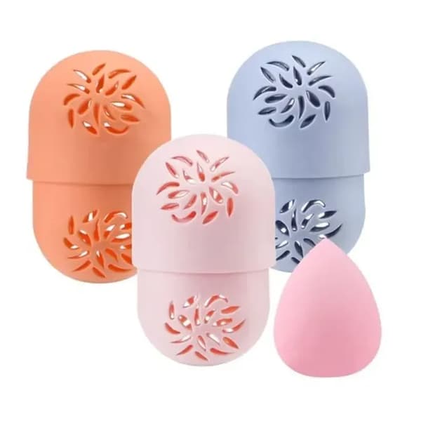 Makeup Svampeholder - Ikke specificeret - 3 Stykker - Blød Silikone - Pink - Justerbar