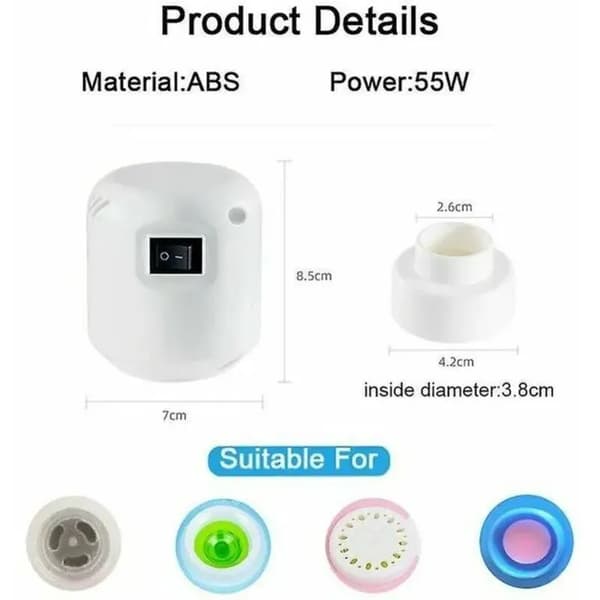 Elektrisk vakuumpumpe til tøjopbevaring - Optimal forsegling - 55 W - ABS - 7x7x8,5 cm