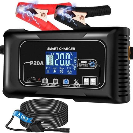Universal Smart Batterioplader - 12V/24V - 20A/10A - 7 Trin