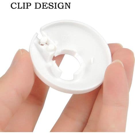 20 STK Plastik Radiatorrørklemmer/Klemmer til 16 mm Diameter Rør (Hvid)