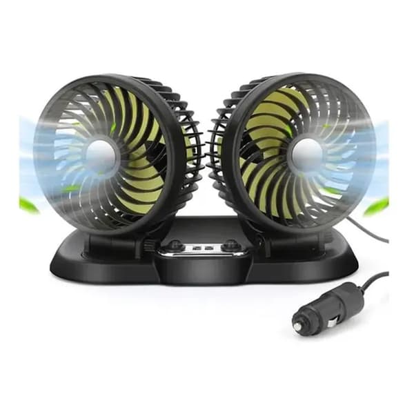 Autotuuletin - Ei määritelty - Kaksoispää - 12V - USB - 360° kierto