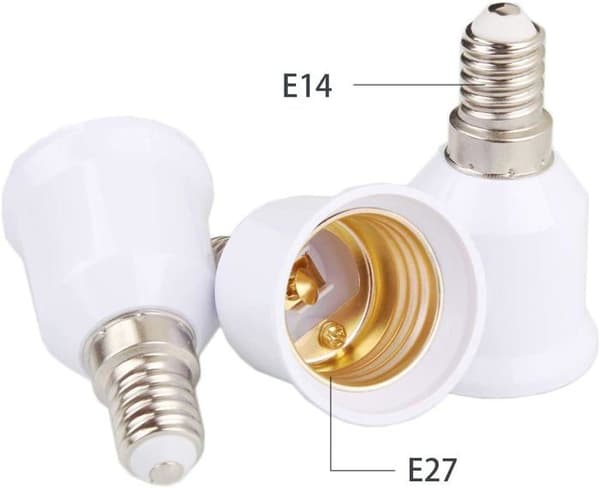 15 stk E14 til E27 sokkeladapter, lampebasesokkelomformeradapter, lyspæresokkeladapter