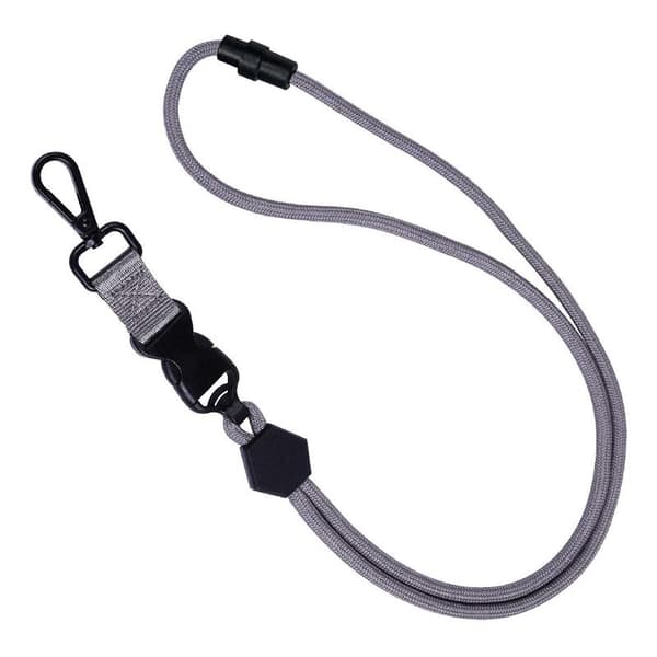 Lanyard med metalkrog til nøgler, ID-kort og mere Grå