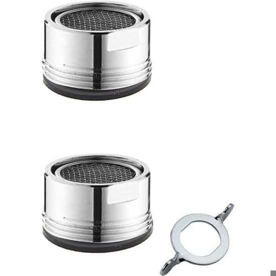 2-delt vandhaneudlufter - Vandbesparende - Nem installation - Krom rustfrit stål