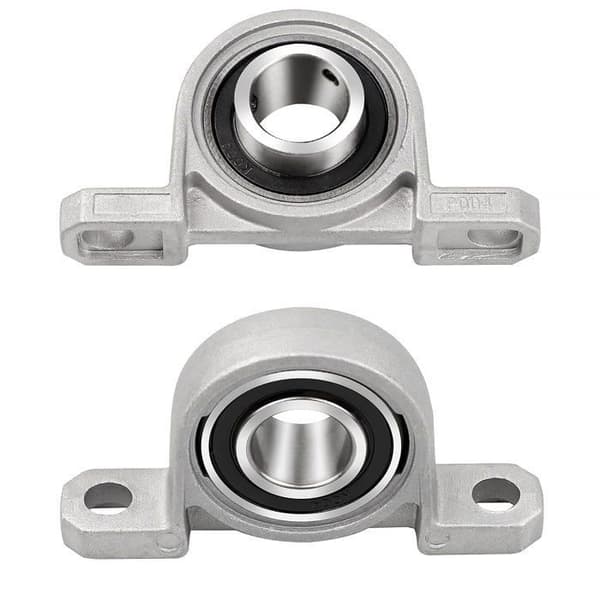 4 stykker bloklejer, kuglelejer, zinklegeringslejer, med solid støbejernsbase (størrelse: 12 mm)