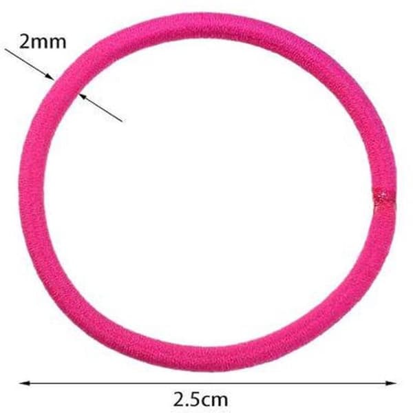 200-pack flerfärgade 2 mm små elastiska hårband för barn och småbarn