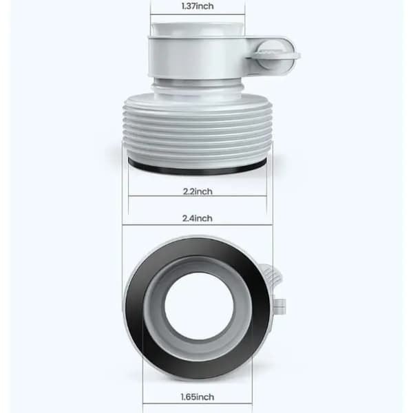 Sæt med 2 slangeadaptere, slangeadapter A + adapter B til swimmingpool, slangeadapter til pumper, stik