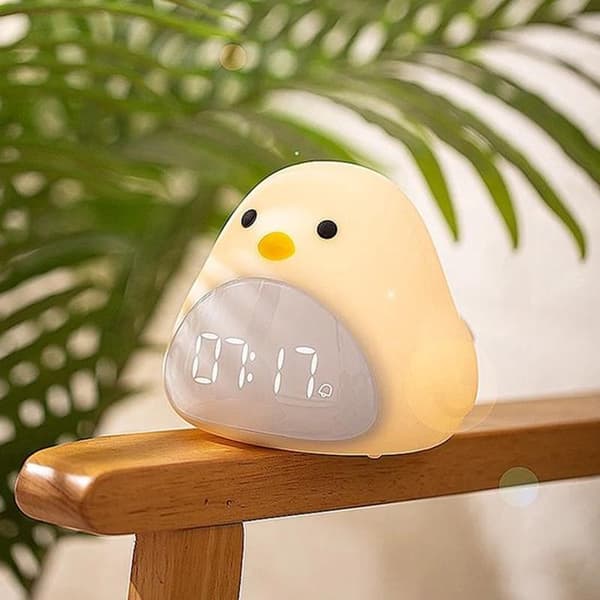 Night Light Sleep Trainer, Reading Desk Lamp, Children's Bedside, Digital and Regular Alarm Clock with Light