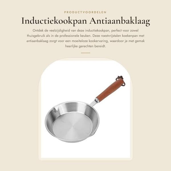 Mini stegepande i rustfrit stål, non-stick æggepande, til induktionskogeplader, kompakt, 4-tommer/6-tommer
