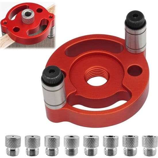 9-delt træborejig-lokatorguide til 8 huller 345678910 mm boreguide julefigurer