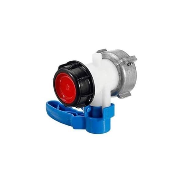 Erstatningsspjeldventil for IBC-tanker opp til 1000 L med adapter for DN50 flens