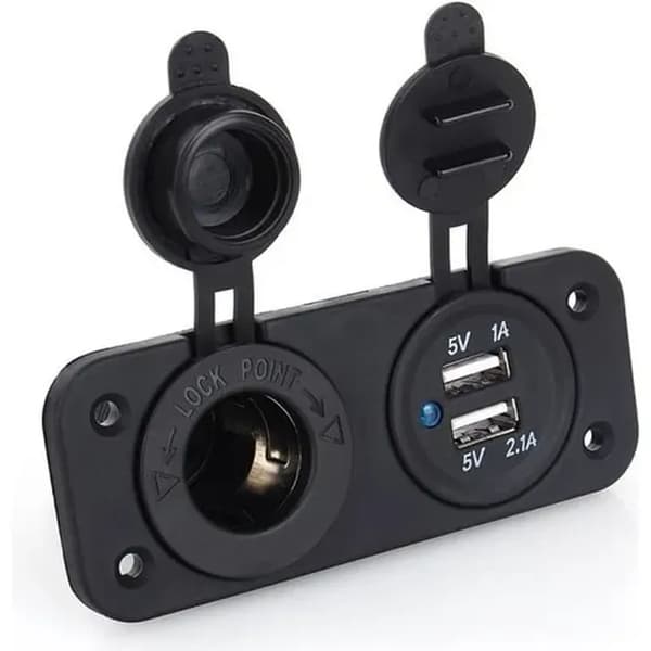 Dobbelt USB Bil Cigarettænder Stik Splitter 12V Oplader Strømadapter Stik