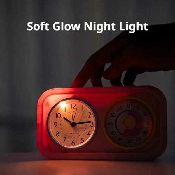 Silent Timer for Kids, Dual Screen Visual Time Manager, Study Alarm, Homework Countdown, Learning Tool, Wholesale