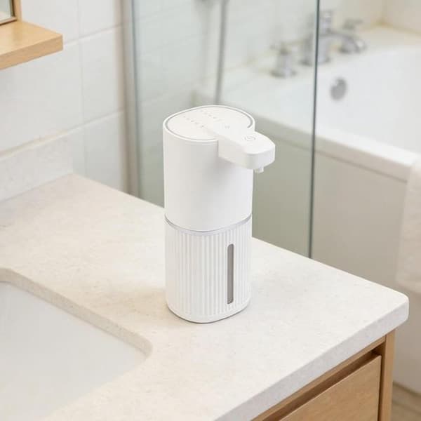 Automatic Soap Dispenser - Foam Dispenser Sensor - Hygienic Use - Four Adjustable Levels - 380 ML Capacity - White