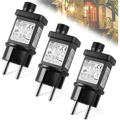 31V 6W LED-transformator: 3-delad blinkande sockel med timerfunktion, IP44 vattentät LED-transformator, funktion