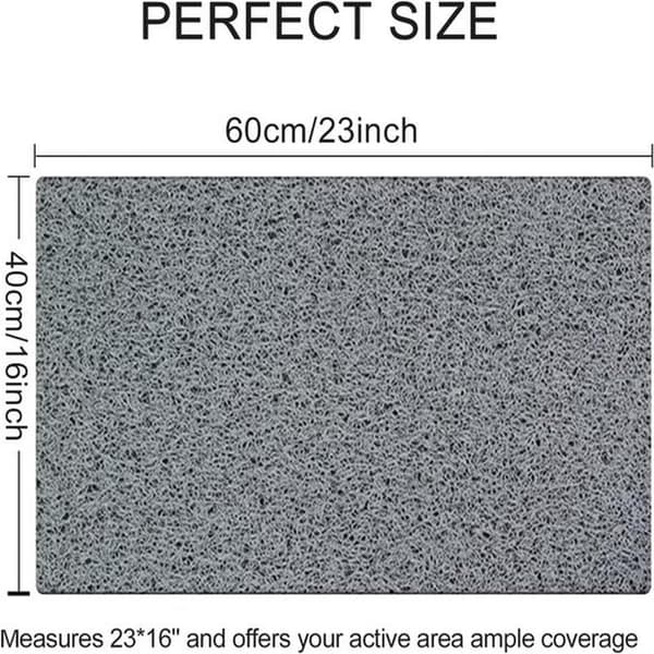 Grey 40 x 60 cm Water Permeable Non-Slip Bathroom Mat for Shower