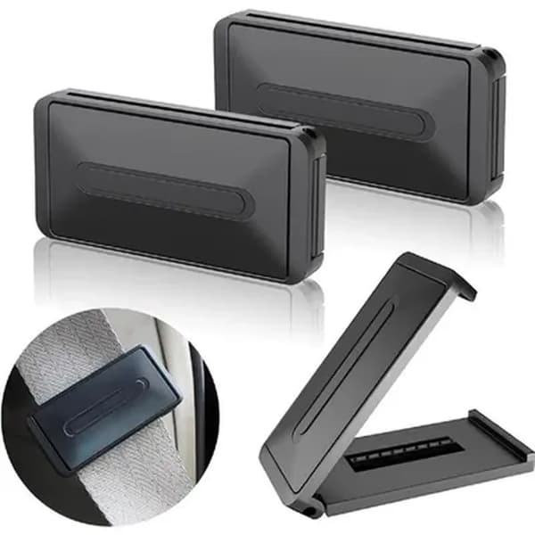 Sikkerhedsseleclipsjustering 5,3 cm - Sort - 2 stk. - Holdbar plast