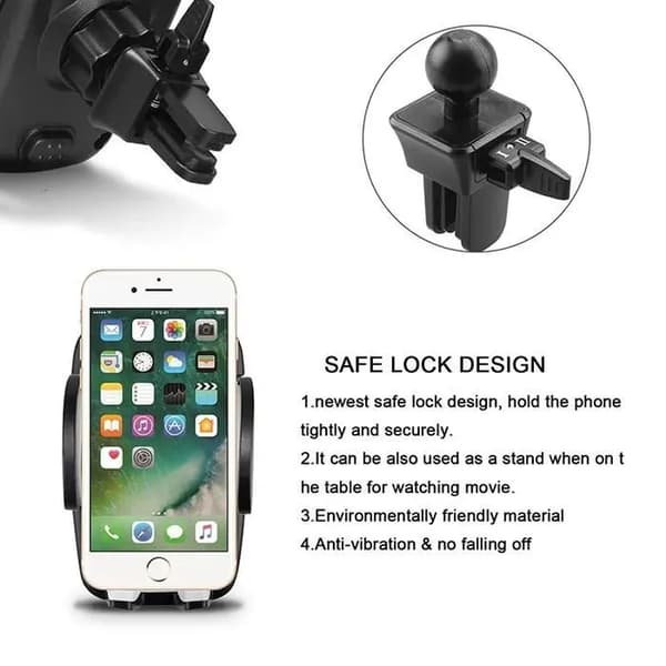 Universell biltelefonholder med justerbar vinkel, luftventilfeste for iPhone 8 8Plus 7s 7s Plus 6 6 Plus