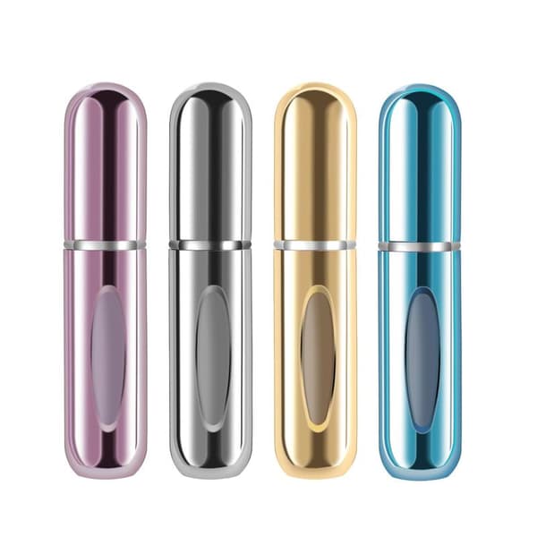 Portable Mini Refillable Spray Perfume Bottle, 5ml Refillable Spray Perfume Atomizer, Fragrance Pump Box for Travel and On the Go (4-pack)