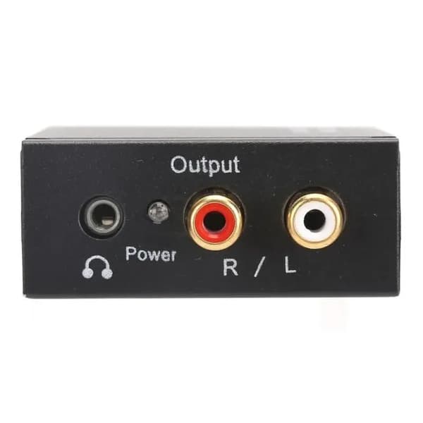Qiilu lydkonverterer 3,5 mm lydadapter digital optisk til analog RCA L/R koaksialkonverterer for