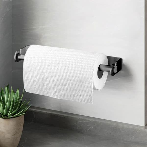 Vægmonteret papirhåndklædedispenser 28 cm - Rustfrit stål - Sort - Rustfri