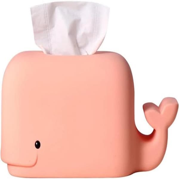 Cartoon Whale Tissue Box - Multifunctional - Phone Holder - Silicone - Multicolored