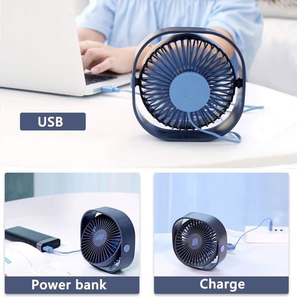 Mini USB-blæser - Bærbar - 3 hastigheder - Stille - Kompakt