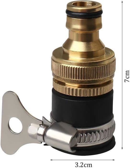 Messinghaneadapter - 12 x 34 mm - Slidstærk - Rustfri