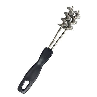 Minipuhdistusharja - Ruostumaton teräs - 19 cm pitkä kahva - Harjakseton