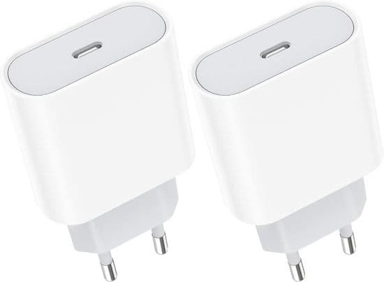 20W 2-pakkaus USB-C-pikalaturi, USB-C Type-C -seinäadapteri