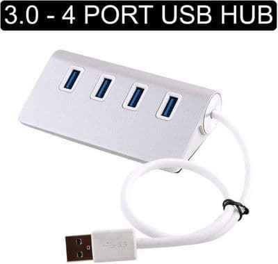 4-ports USB 3.0 Hub Splitter Højhastigheds dataoverførsel til Mac PC Laptops (SØLV)