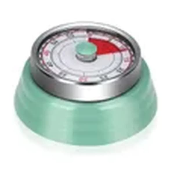Mekanisk Timer - Køkkentimer - 360 Grader - Rustfrit Stål - Retro Design - Hørbar Alarm