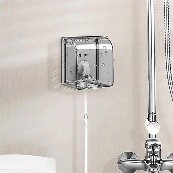 Waterproof Socket Cover 2 Pieces Waterproof Socket Cover Socket Cover Wall Socket Cover Splash Guard Self-Adhesive Socket Cover Plug Cover