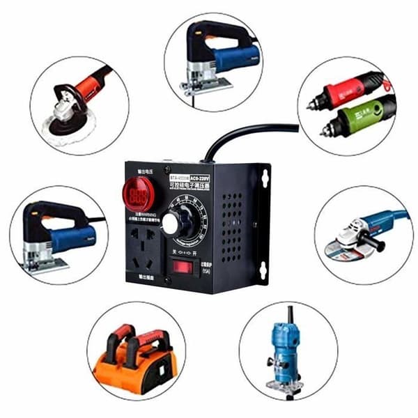 Variabel hastighedsdrev, AC 220V 9A 4000W SCR spændingsregulator, motorventilatorhastighedsregulator
