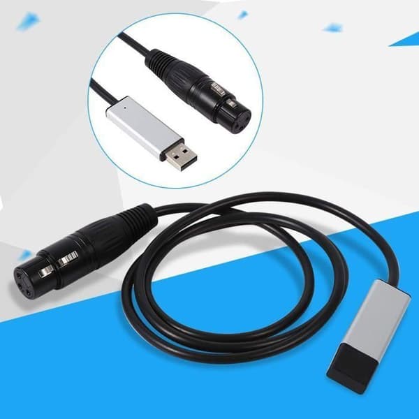 USB till DMX-gränssnittsadapter, mini DMX512-kontroller, dator scenbelysningskontroller, dimmer