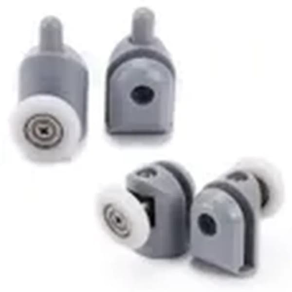 8x Justerbare doble dusjdørruller for baderom, 23 mm