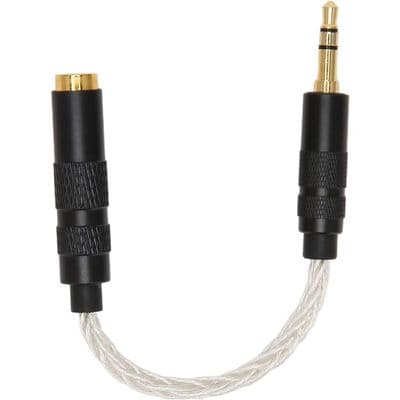 Premium 4,4 mm hun til 3,5 mm han stereo-adapter, forgyldte stik, sølv