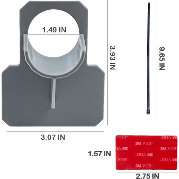 2-delad poolslanghållare - Enkel installation - UV-beständig - Stöder 5 kg