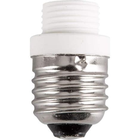 Sett med 2 E27 til G9 lampefatningsadaptere: lampefatningsomformer for LED-, halogen- og CFL-pærer