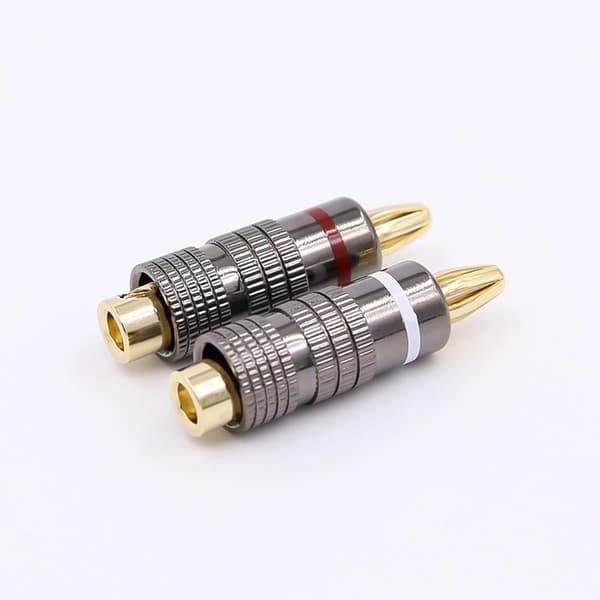 Bananplugg gullbelagt 4 mm 16-pakning