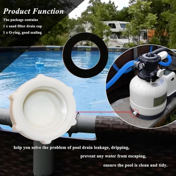 Afløbsventildæksel med O-ring - Intex 11456 pool