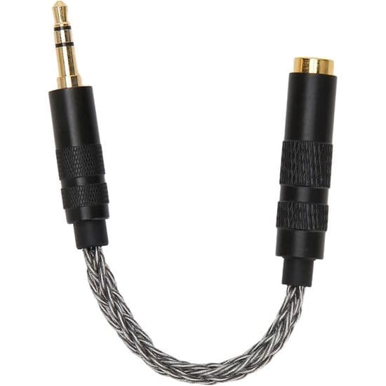 Premium 4,4 mm hun til 3,5 mm han stereo-adapter, forgyldte stik, lysegrå