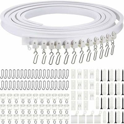 Böjd takgardinskena - Flexibel - Metall - 5 m