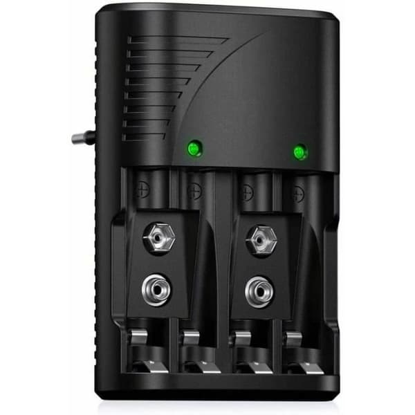6802 Lader - Hurtiglader - LED-indikator - Kompatibel med AA/AAA/9V