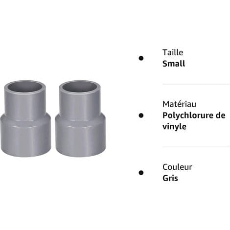 40 mm x 32 mm PVC-rørkobling navreduktion DWV grå 2 stk.