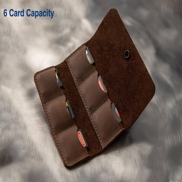 Large PU Leather SD Card Holder for DSLR Cameras L